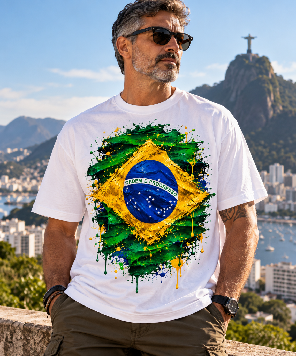 Camisa Oversized Bandeira - Coleção Brasil - Unistyle