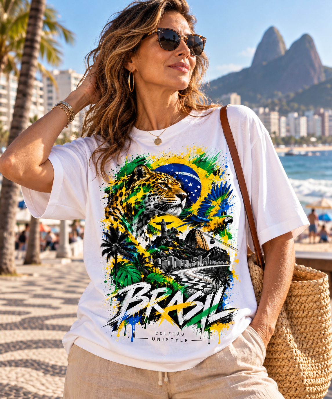 Camisa Oversized Copacabana 2 - Coleção Brasil - Unistyle