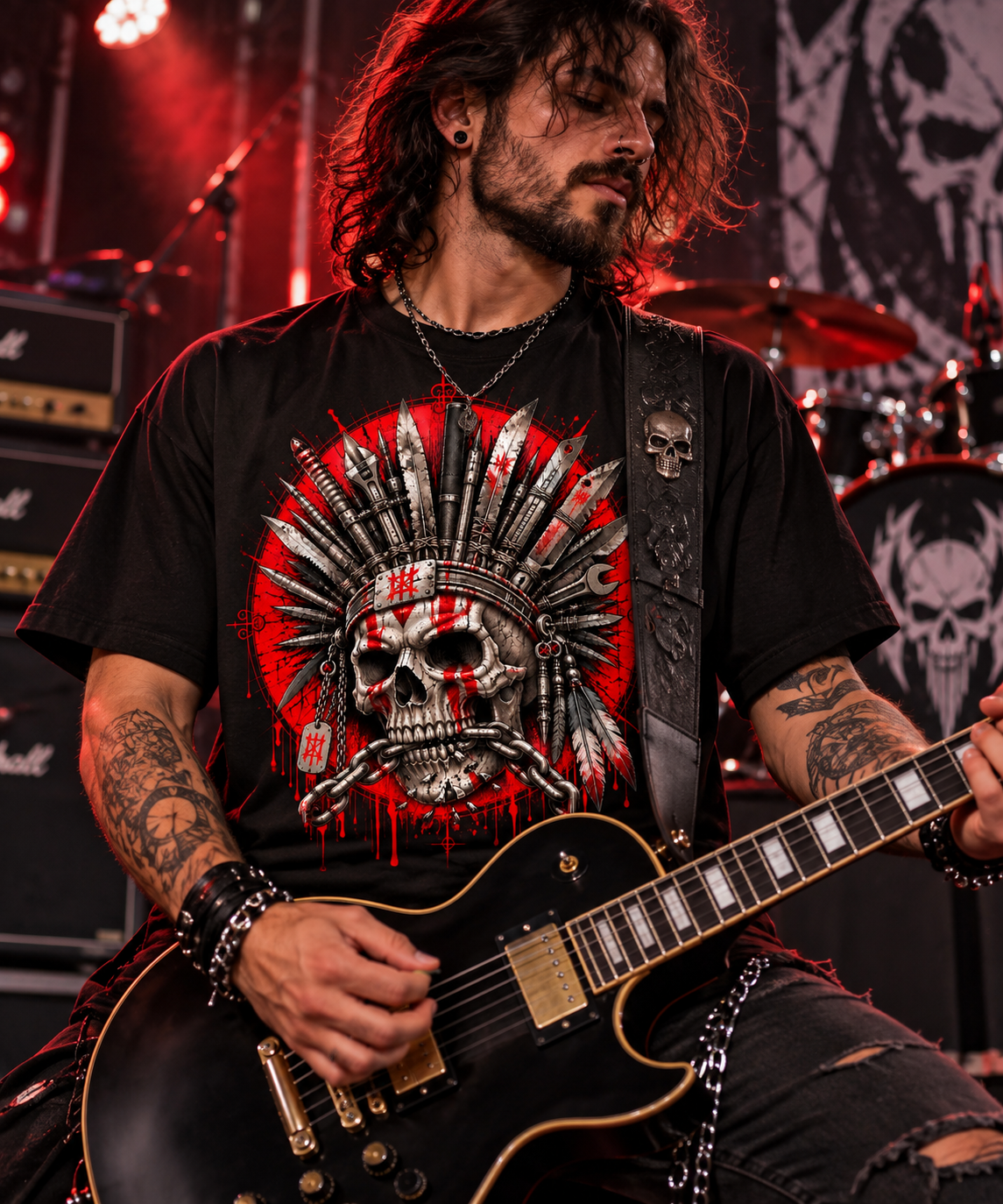 Camisa Oversized Skull - Coleção Ancestral - Unistyle